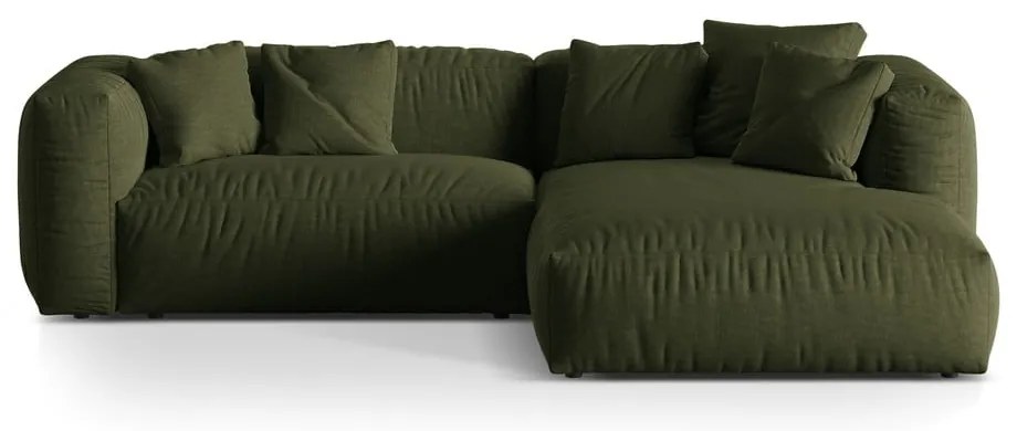 Zöld moduláris sarokkanapé (jobb oldali) Martina – Micadoni Home