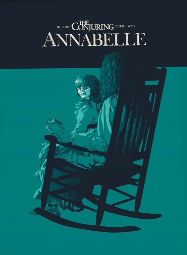 Nagy Méretű Takaró Annabelle Lány Comes Home Megbeszélt Démoni Horror Babával 150x200