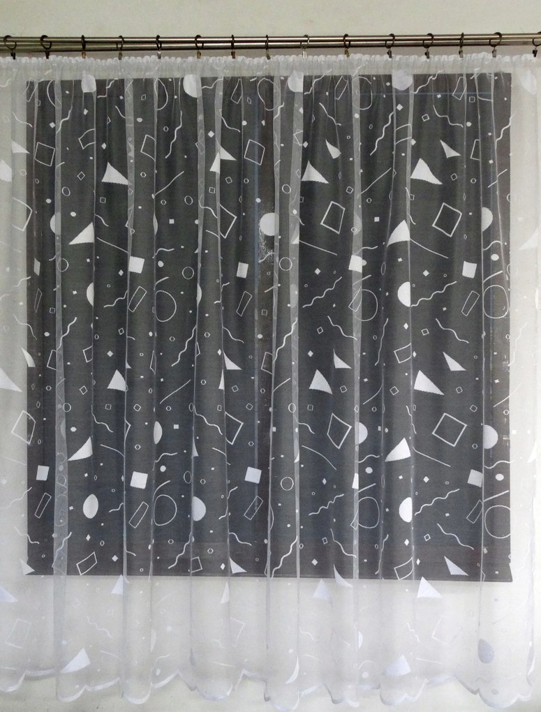 Mg Függöny jacquard 618/330 Fehér 200x180 M szalaggal