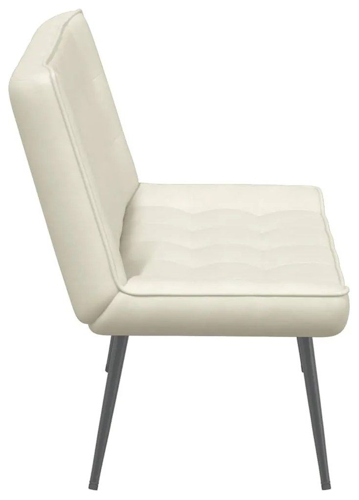 vidaXL krémszínű bársonypad 110 x 74 x 84 cm