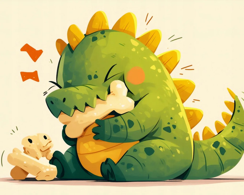 Poszter 50x40cm Bájos dinoszaurusz