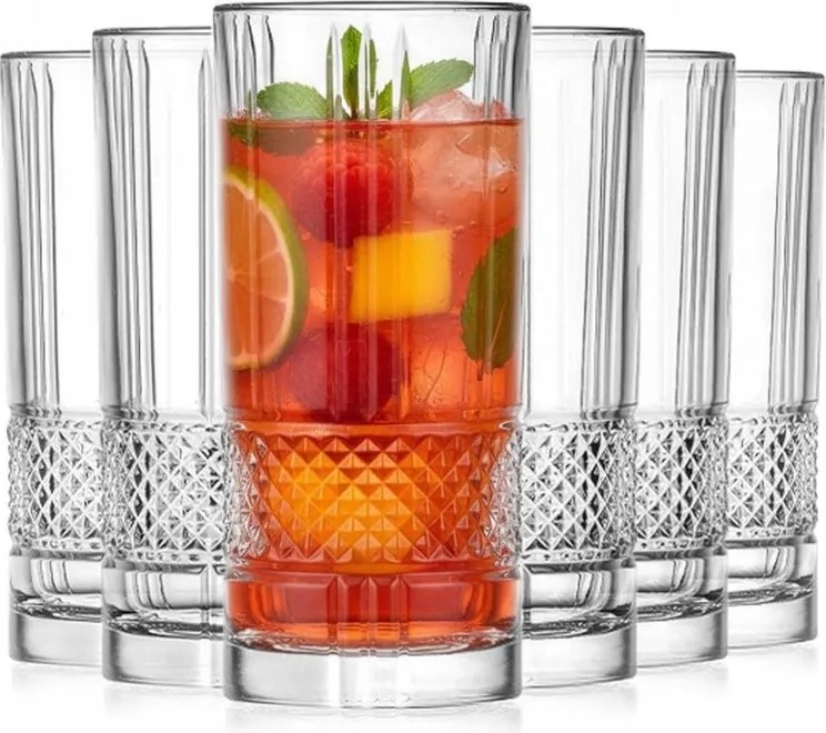 Italos poharak magas Luxito Apollo 340ml 6db-os szett