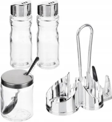 Só- és borsszóró szett állványon Fűszerkeverék 3 részes