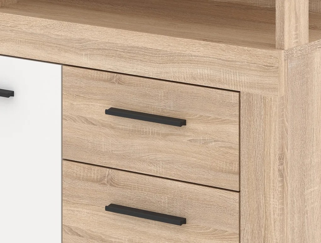 LUNA MIDI A KOMODA 2D4S SONOMA/WHITE