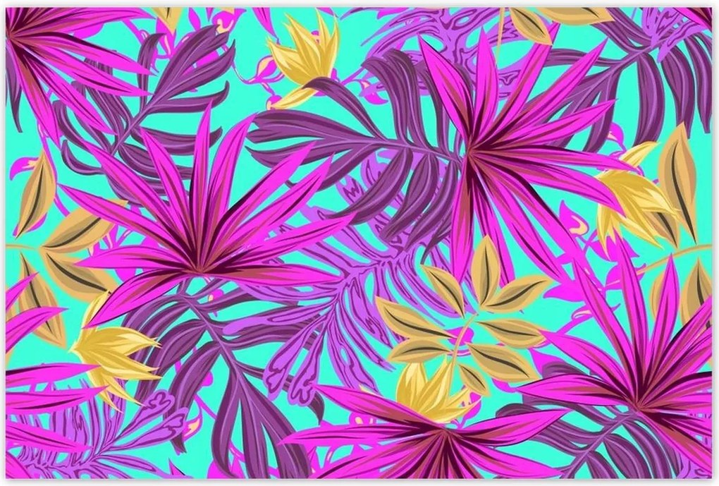 Poszterek 120x80 Egzotikus levelek Trópusok