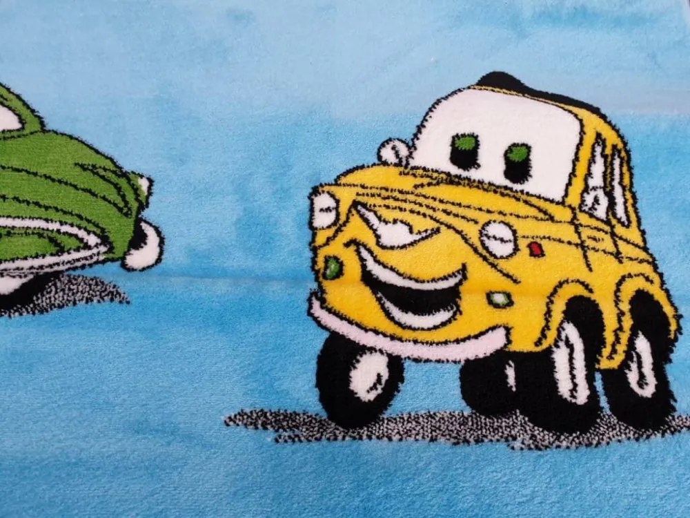 Autók Kék Verdás Autós Gyerekszőnyeg Villám McQueen