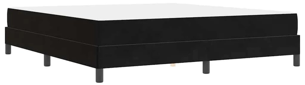 Boxspring ágy matraccal matracmal Fekete 180 x 200 cm Bársony