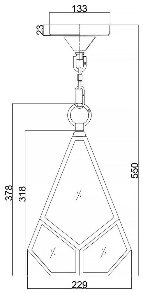 Függeszték Nikkel ELSTEAD FE-DIAMOND-P-S