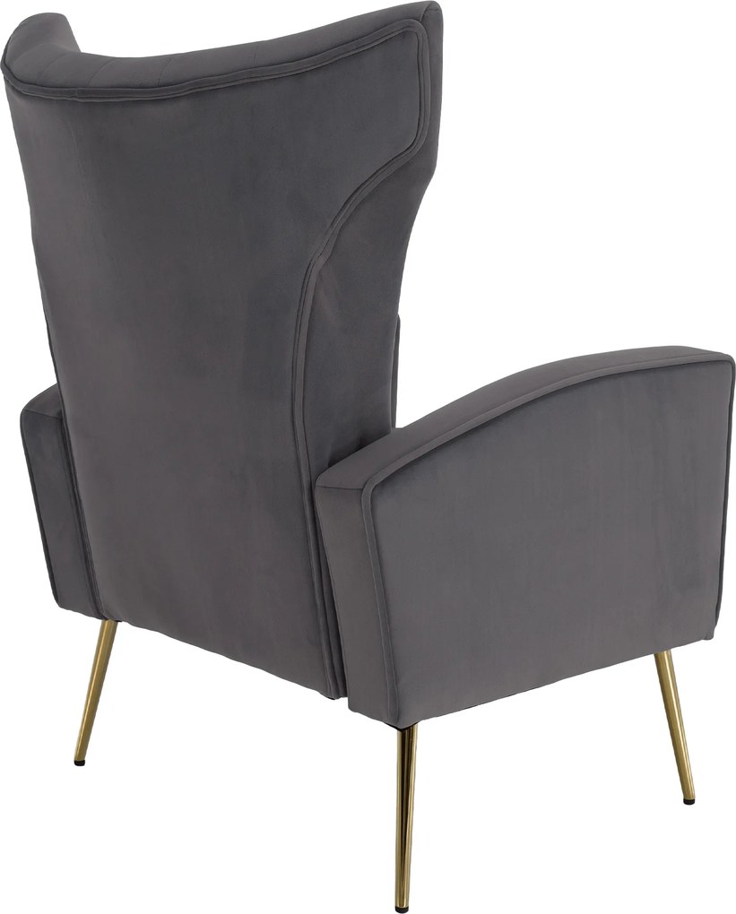 Relaxfotel, szürke Velvet szövet, BARET