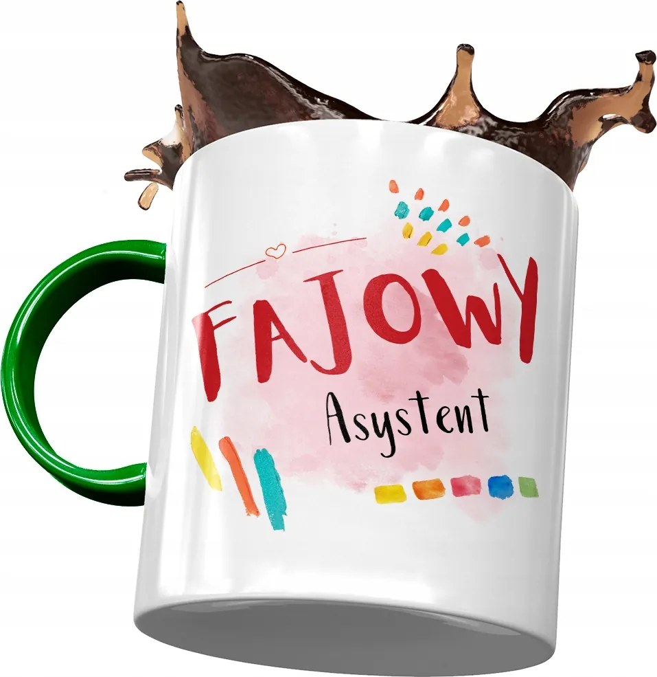 Zöld Bögre Asszisztensnek Cool Asszisztens Nyomtatott Fotóval