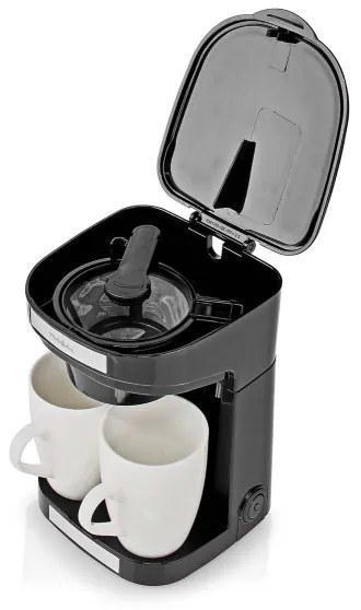 Nedis KACM140EBK - Kávégép két csészéhez 450W/230V 0,25 l