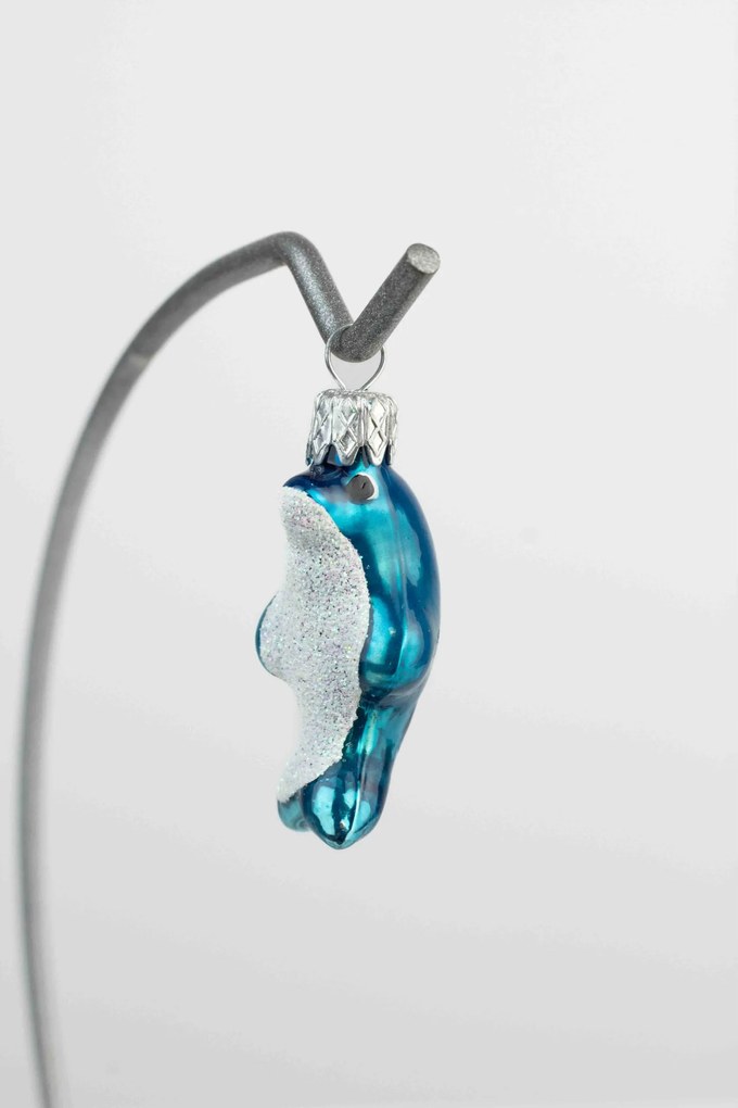 Karácsonyfadísz üvegből Delfin