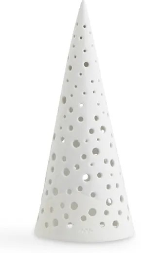 Nobili fehér csontporcelán karácsonyi gyertyatartó, magasság 19 cm - Kähler Design