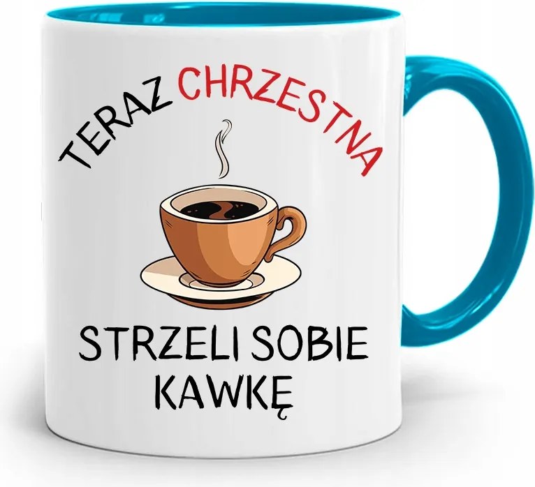 Keresztelői Bögre Kék Ajándék fényképes nyomtatással