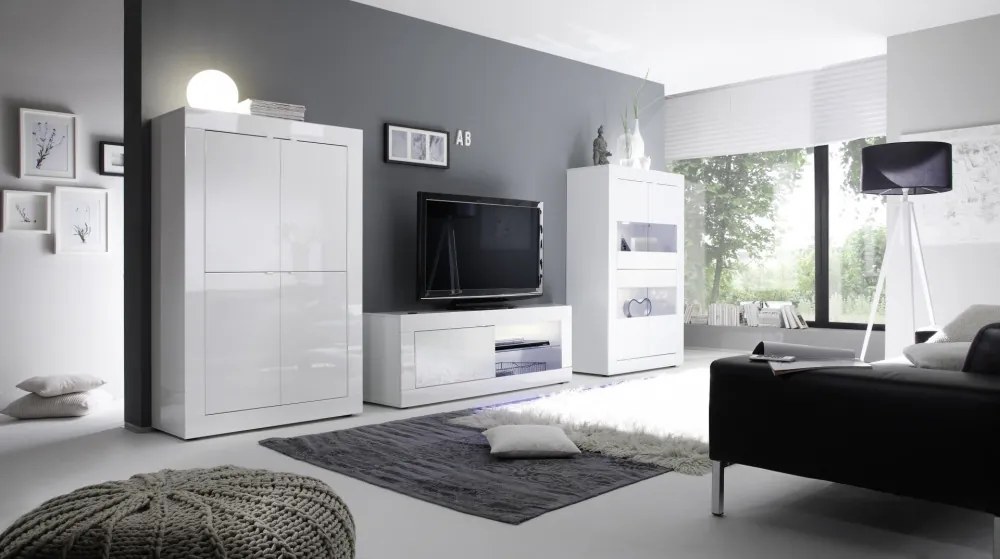 BASIC Kis Fehér TV Szekrény 1 ajtós 140cm