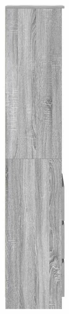 szürke sonoma szerelt fa magasszekrény 37,5x35x180 cm