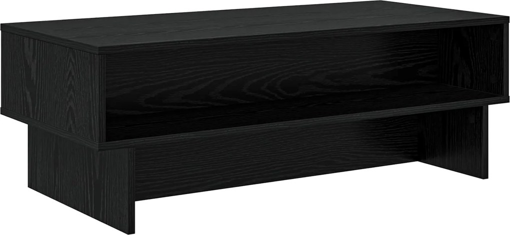 vidaXL Dohányzóasztal Fekete tölgy 100 x 46 x 35 cm Faanyag