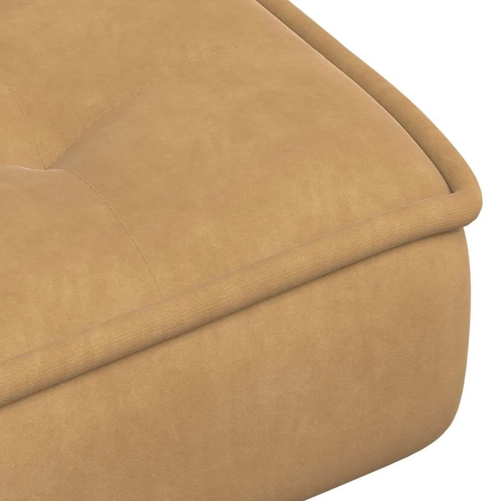 barna bársony pihenőfotel lábtartóval