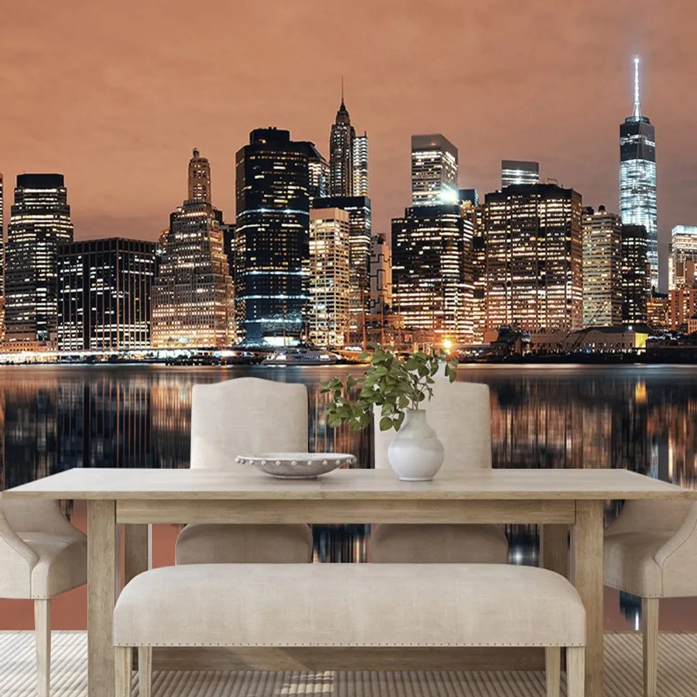 Fototapeta Manhattan tükröződése a vízben