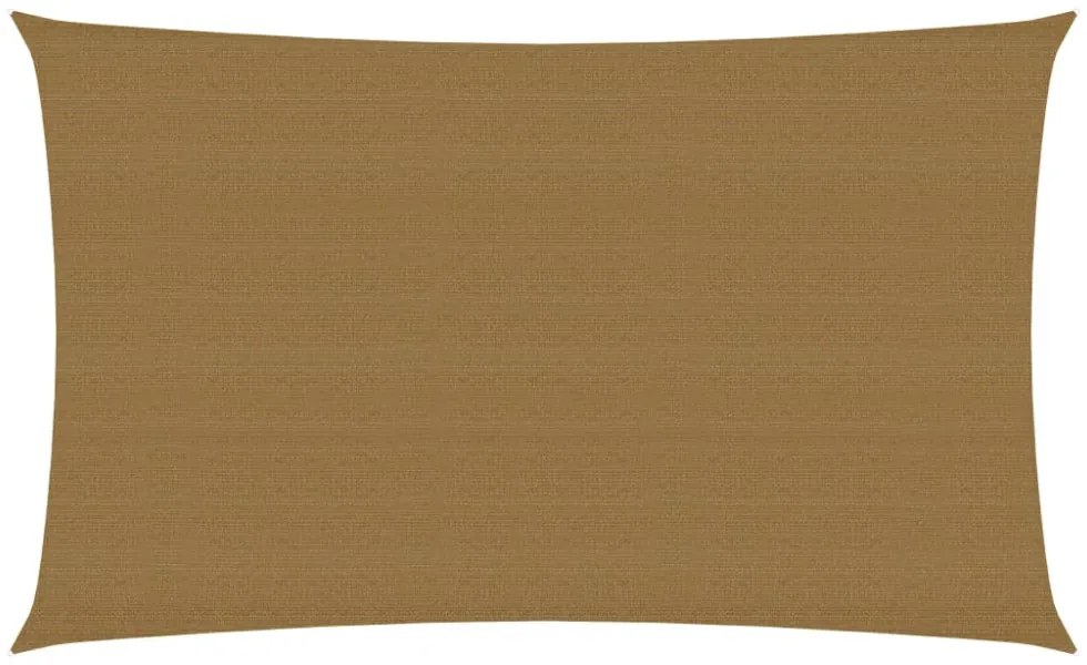 tópszínű HDPE napvitorla 160 g/m² 2 x 5 m