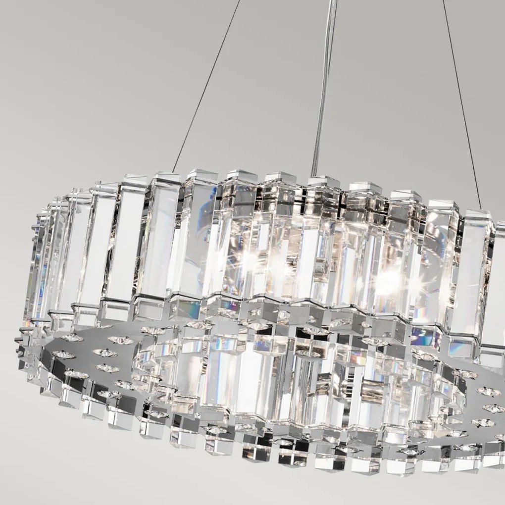 ELSTEAD KL-CRYSTAL-SKYE8 CRYSTAL Kristály Függesztett Lámpa Króm, Átlátszó G9 IP20
