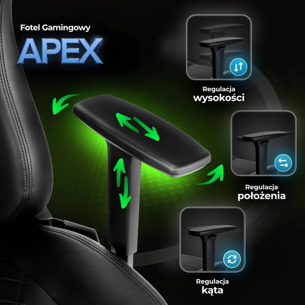 Gaming forgószék fekete színben APEX