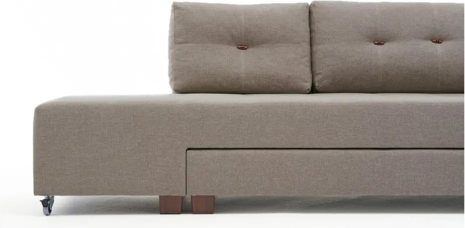 Bézs kinyitható sarokkanapé (jobb oldali) Manama – Balcab Home