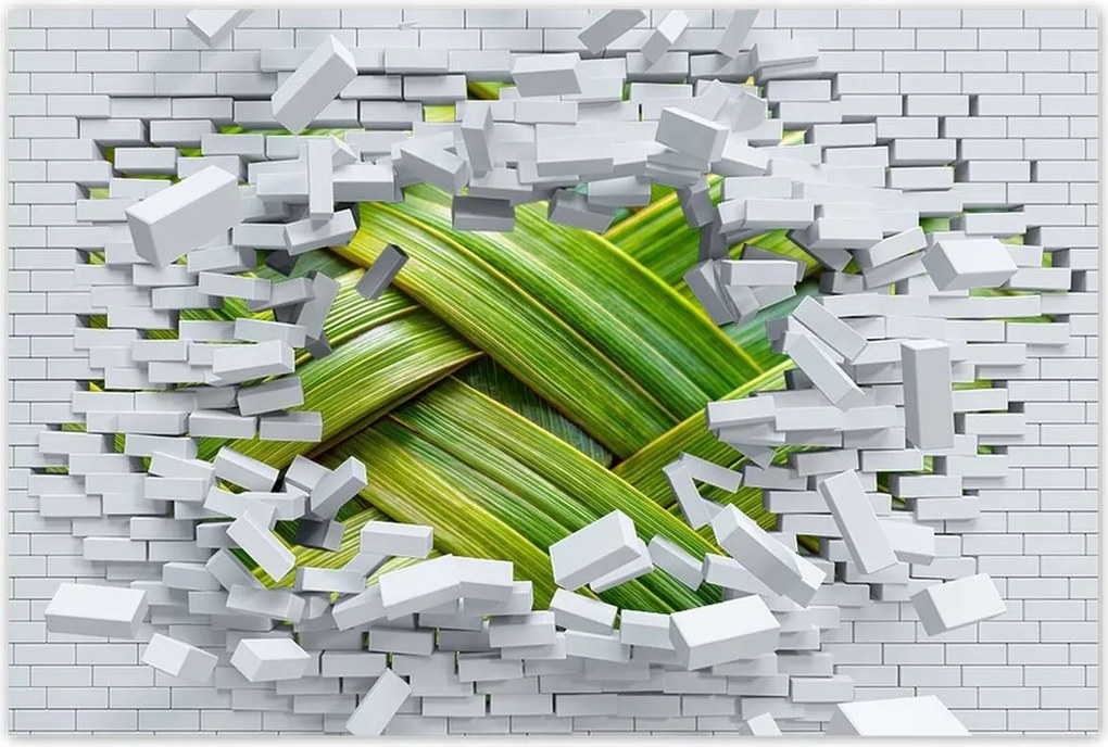 Poszterek 120x80 Zöld fonott Zöld rattan fonott lemez