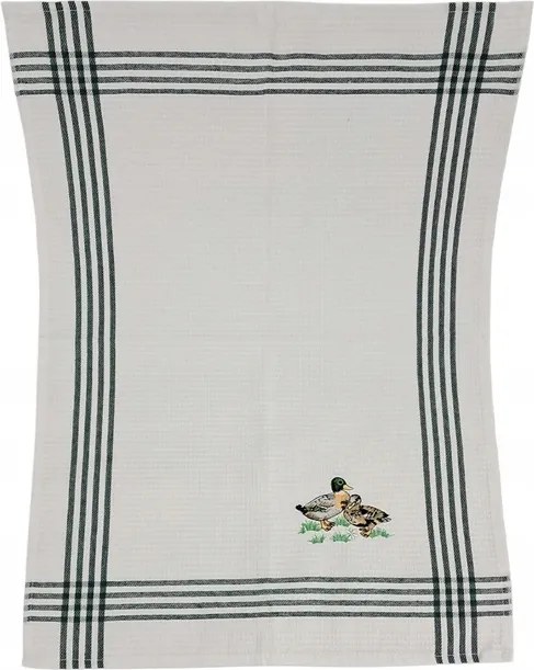 Pamut konyhai törlőkendő 50x70 hímzett kacsa