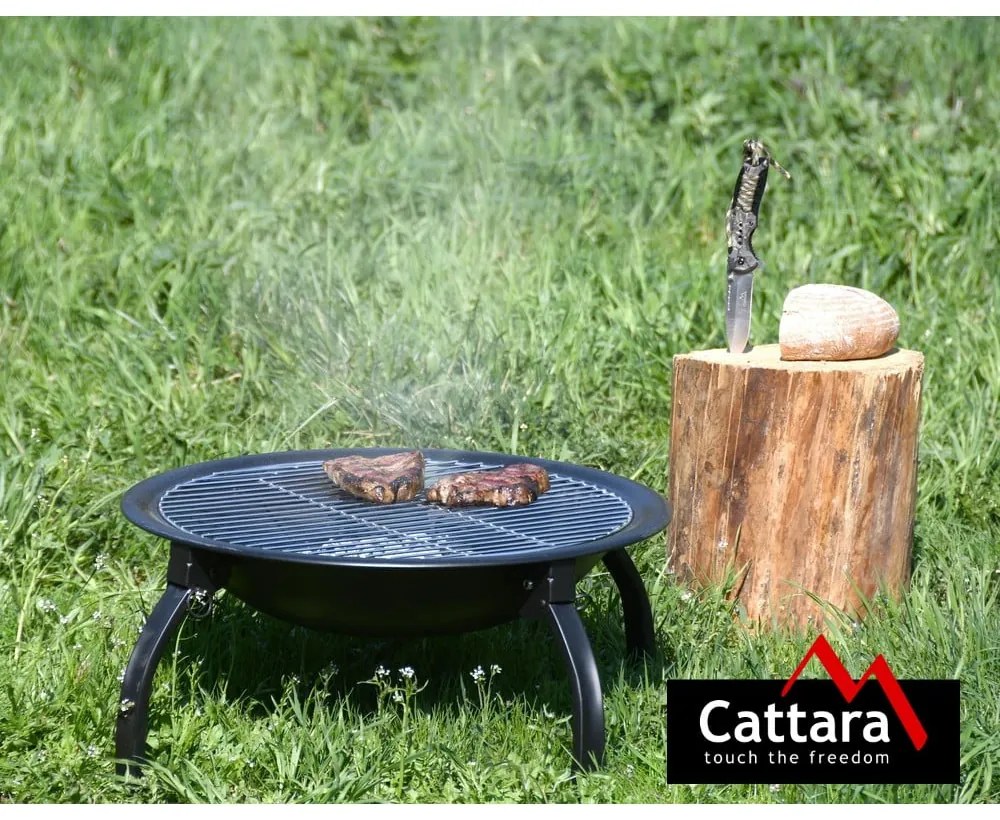 Vesuv tűzrakó hely grillráccsal és fedéllel, ø 48 cm - Cattara