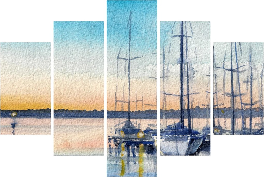 Kép - Csónakázás, akvárium (150x105 cm)