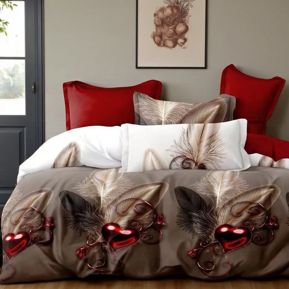 Krepp ágynemű Homa CEREA CAPPUCCINO 3 részes 140x200 cm