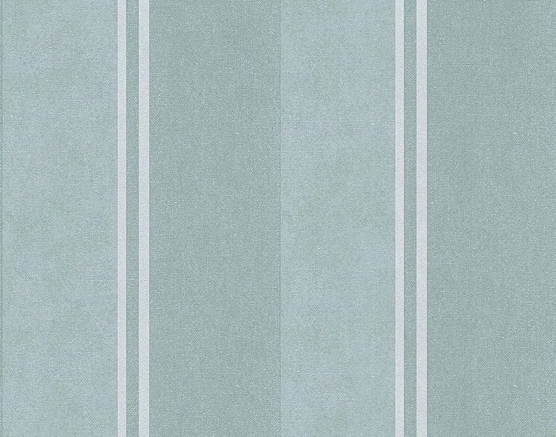 Zöld vinil tapéta csíkos motívummal Széles csíkos vinil