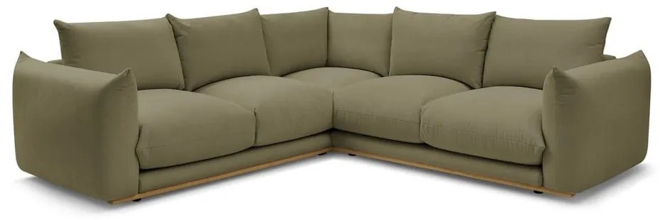 Világoszöld sarokkanapé Ernest – Bobochic Paris