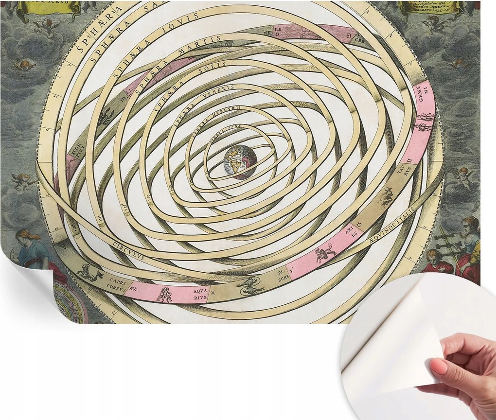 Dekoratív Öntapadós Tapéta Divatos Minták Kozmikus spirál 104x70 cm