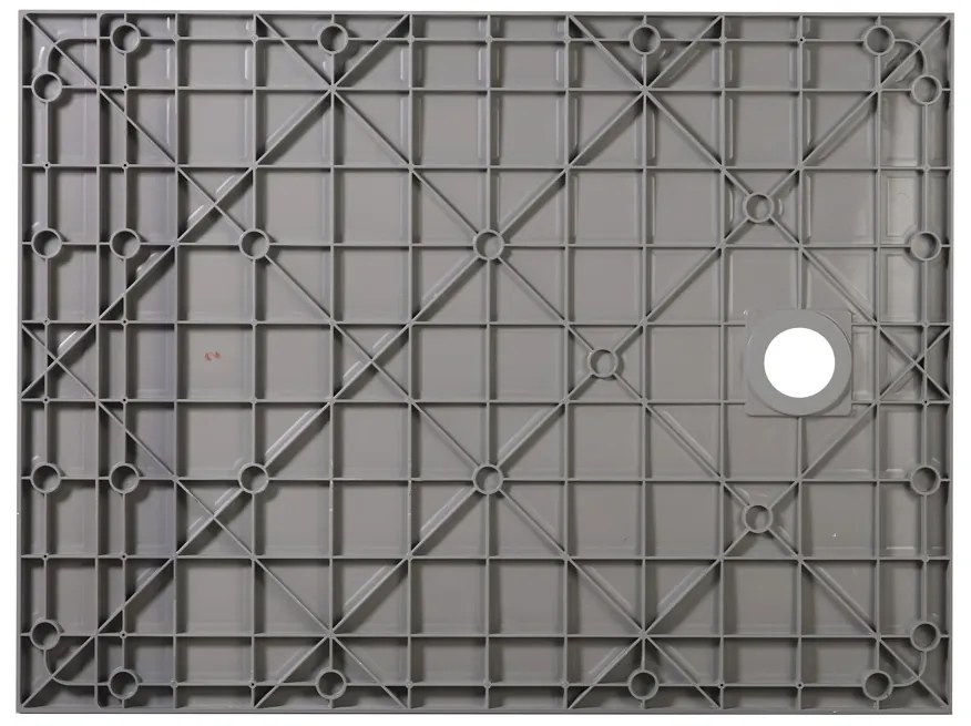 Erga Hyper, SMC zuhanytálca 70x70x2,6 cm + szifon, szürke matt, ERG-V06-SMC-7070S-GR