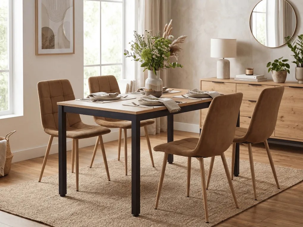 Barna bársony szék KARA