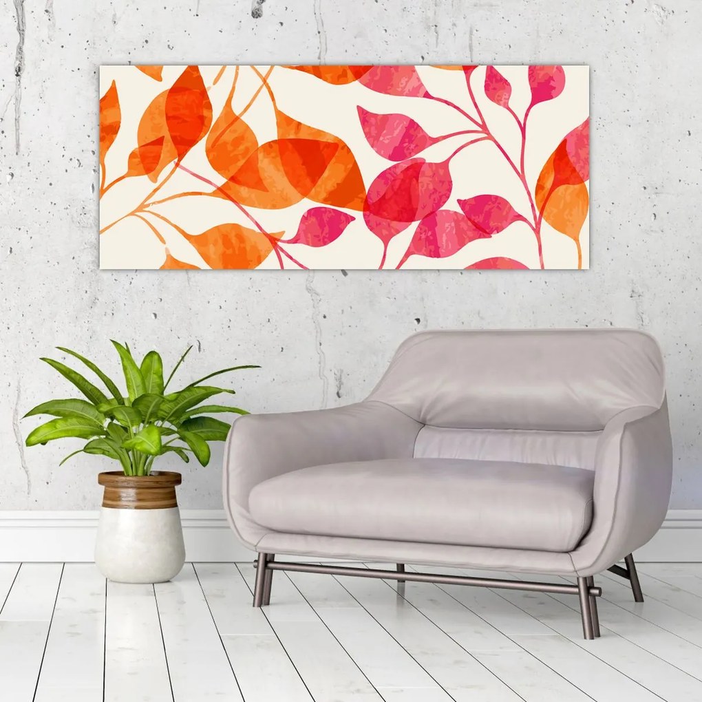 Kép - Narancssárga levelek (120x50 cm)