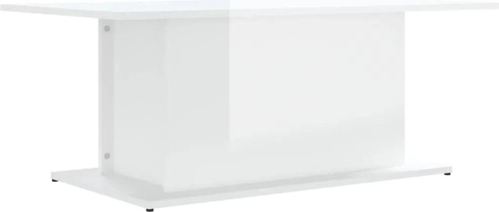 vidaXL magasfényű fehér szerelt fa dohányzóasztal 102x55,5x40 cm