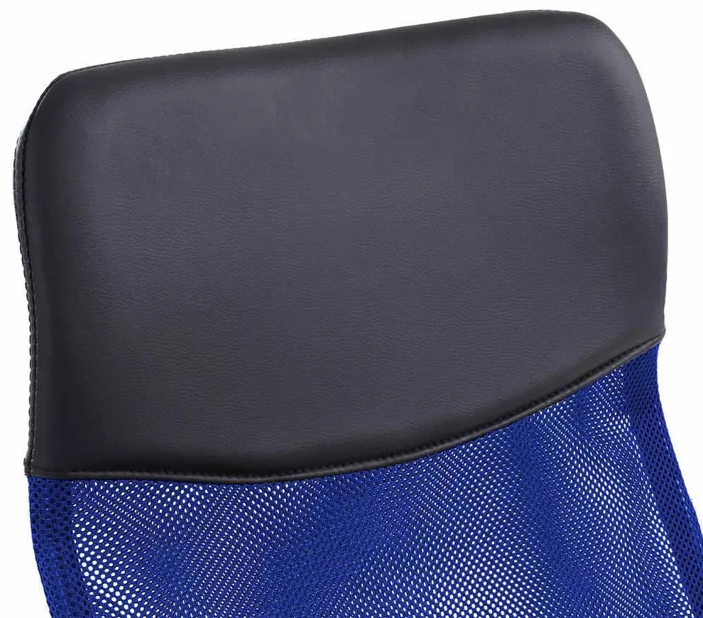 Ergonomikus irodai szék magasított háttámlával - kék