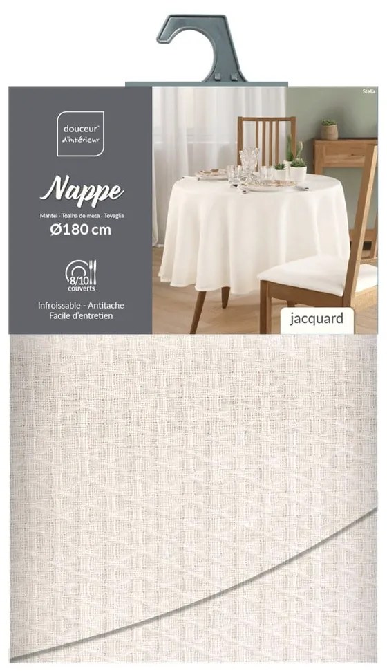 Jacquard asztalterítő ø 180 cm Stella – douceur d'intérieur