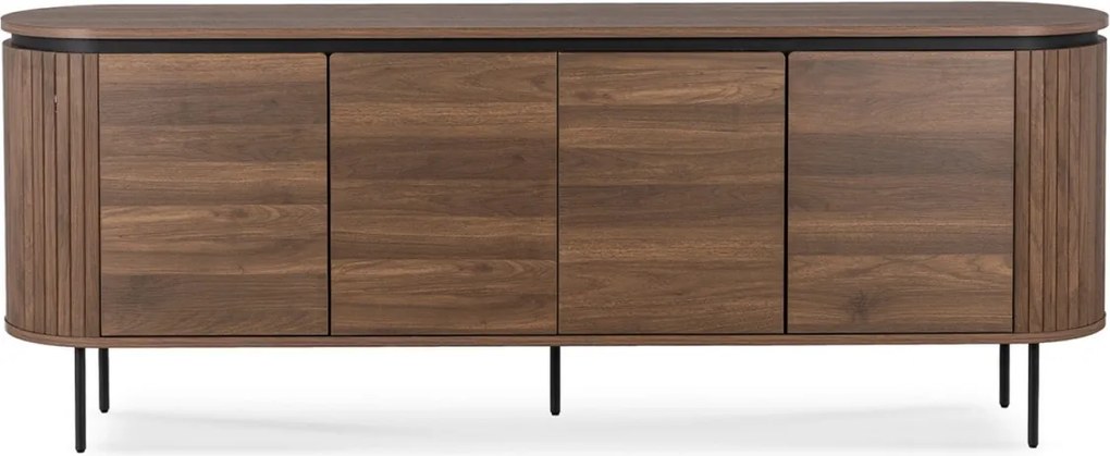 Komoda BECK 200 cm Czterodrzwiowa Orzech