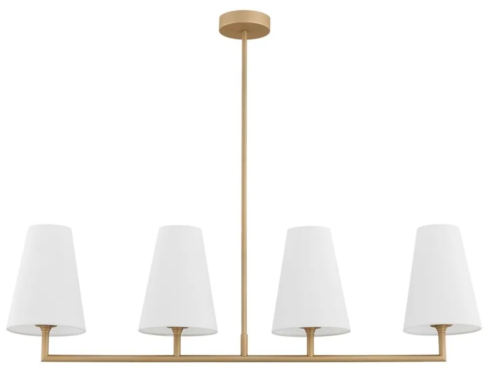 Argon 1828 - Csillár rúdon SAFIANO 4xE27/15W/230V arany