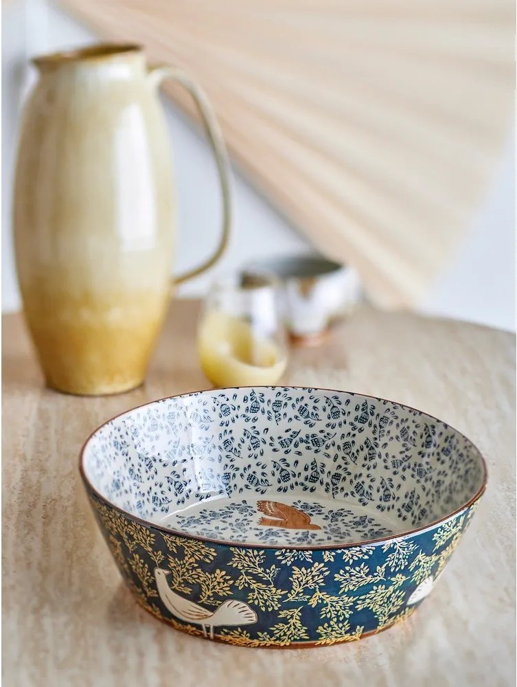 Kék kerámia tál ø 28 cm Hezha – Bloomingville