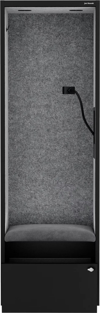 Sally 600mm korpus Czarny - siedzisko Szary