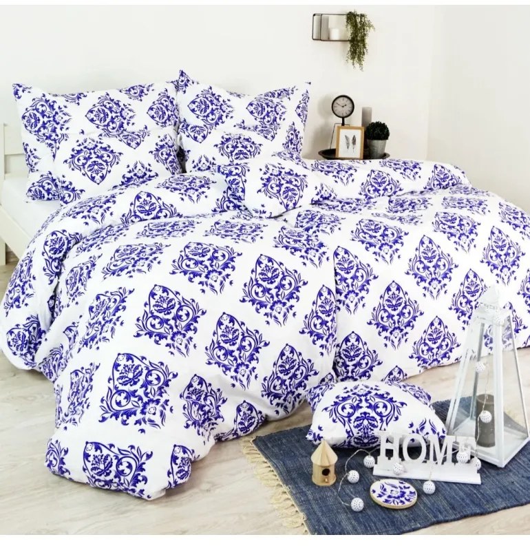 EMI Athén kék ágyneműhuzat, Francia szett1 200x220 + 2x (70x90)