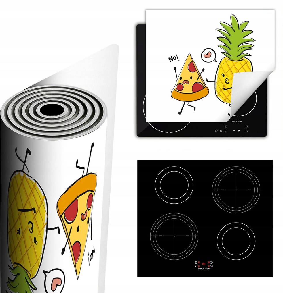 Tűzhelyvédő Szőnyeg Több Hely 60x52 Pizza ananász