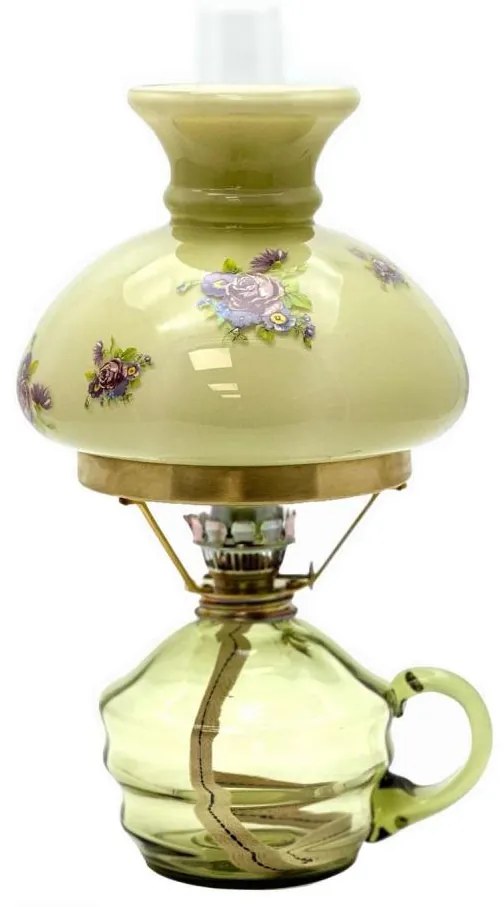 Petroleumlámpa KLÁRA 34 cm erdőzöld színben