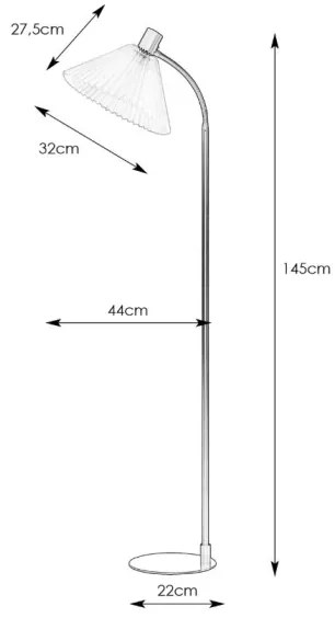 Markslöjd 108569 - Állólámpa MIRA 1xE27/40W/230V arany