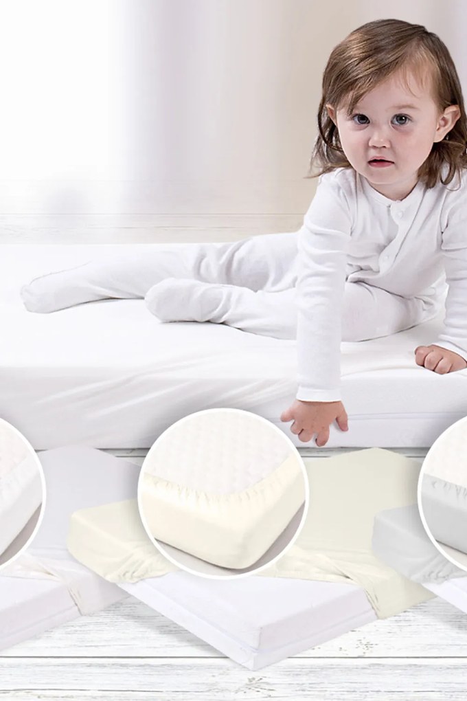 Bambus gumis lepedő gyerekágyba, ekrü